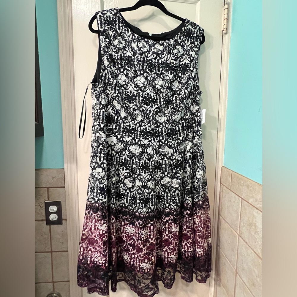 Black and purple lace dress